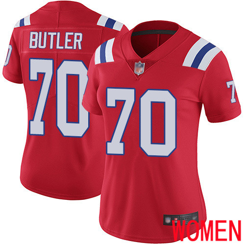 New England Patriots Football #70 Vapor Untouchable Limited Red Women Adam Butler Alternate NFL Jersey